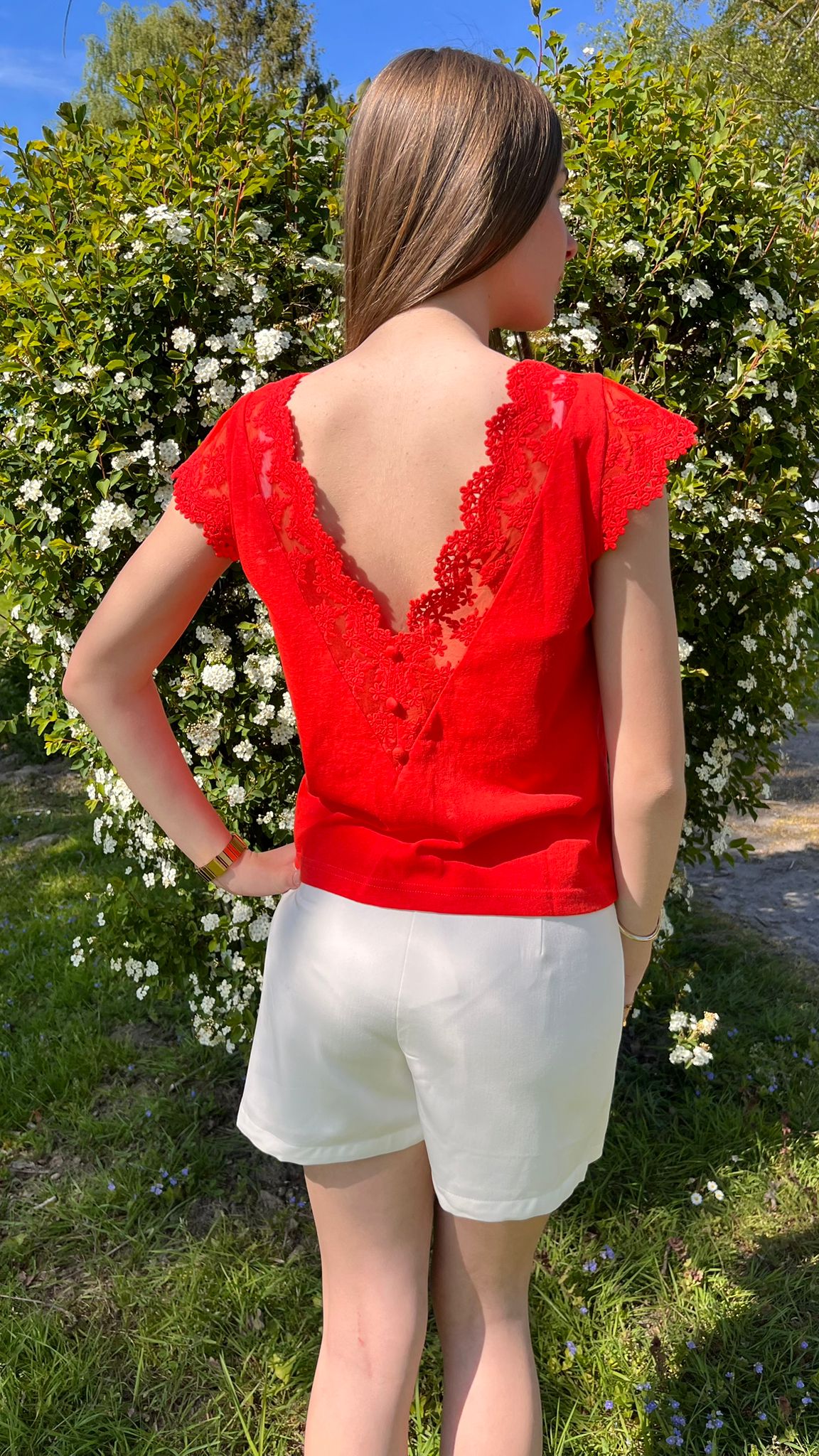 Jupe-short blanche