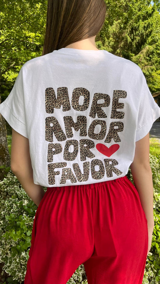 T-shirt MORE AMOR POR FAVOR