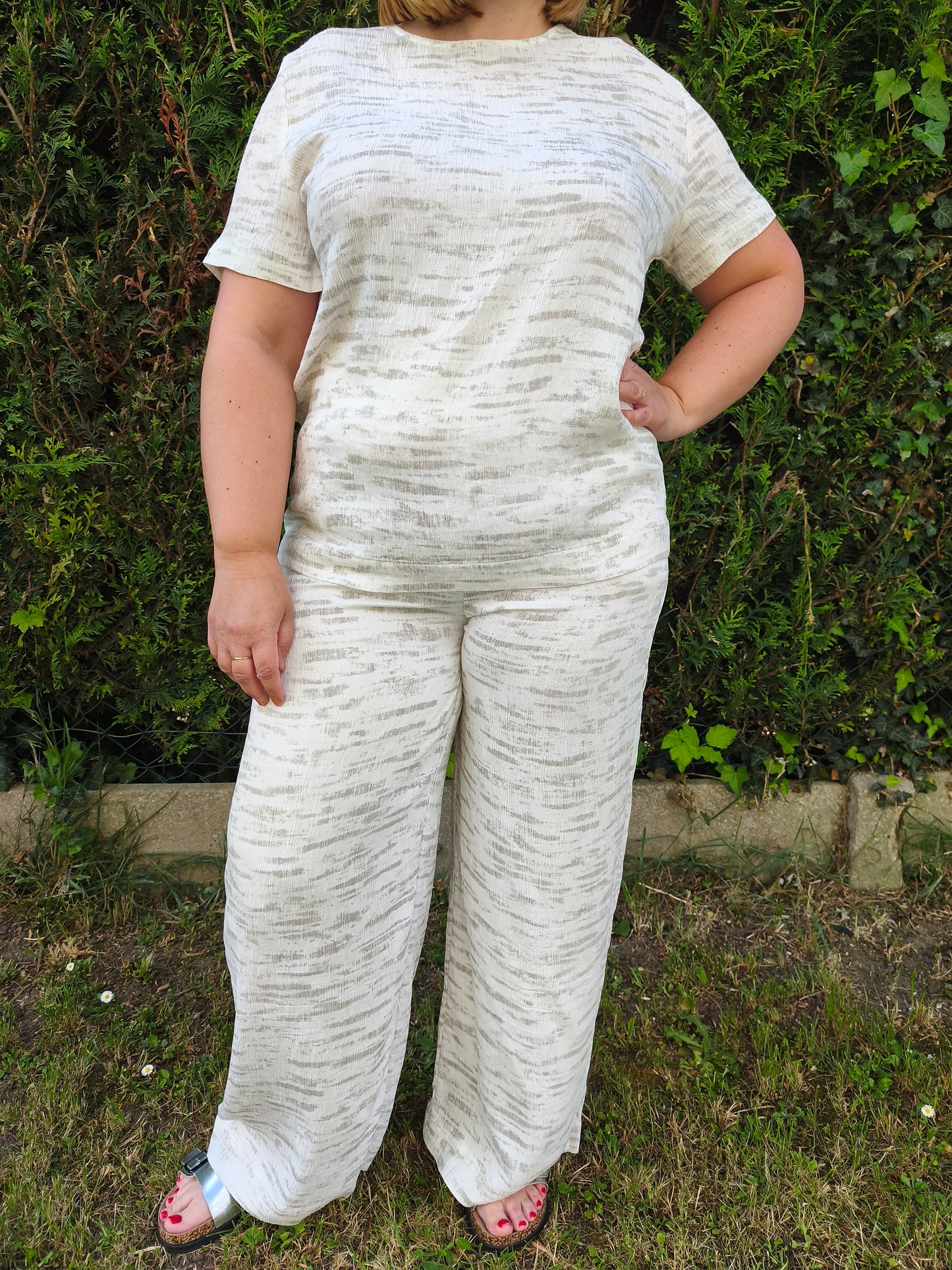 ensemble beige grande taille