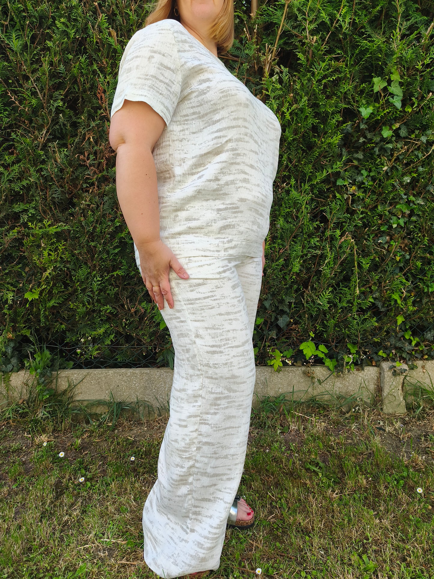ensemble beige grande taille
