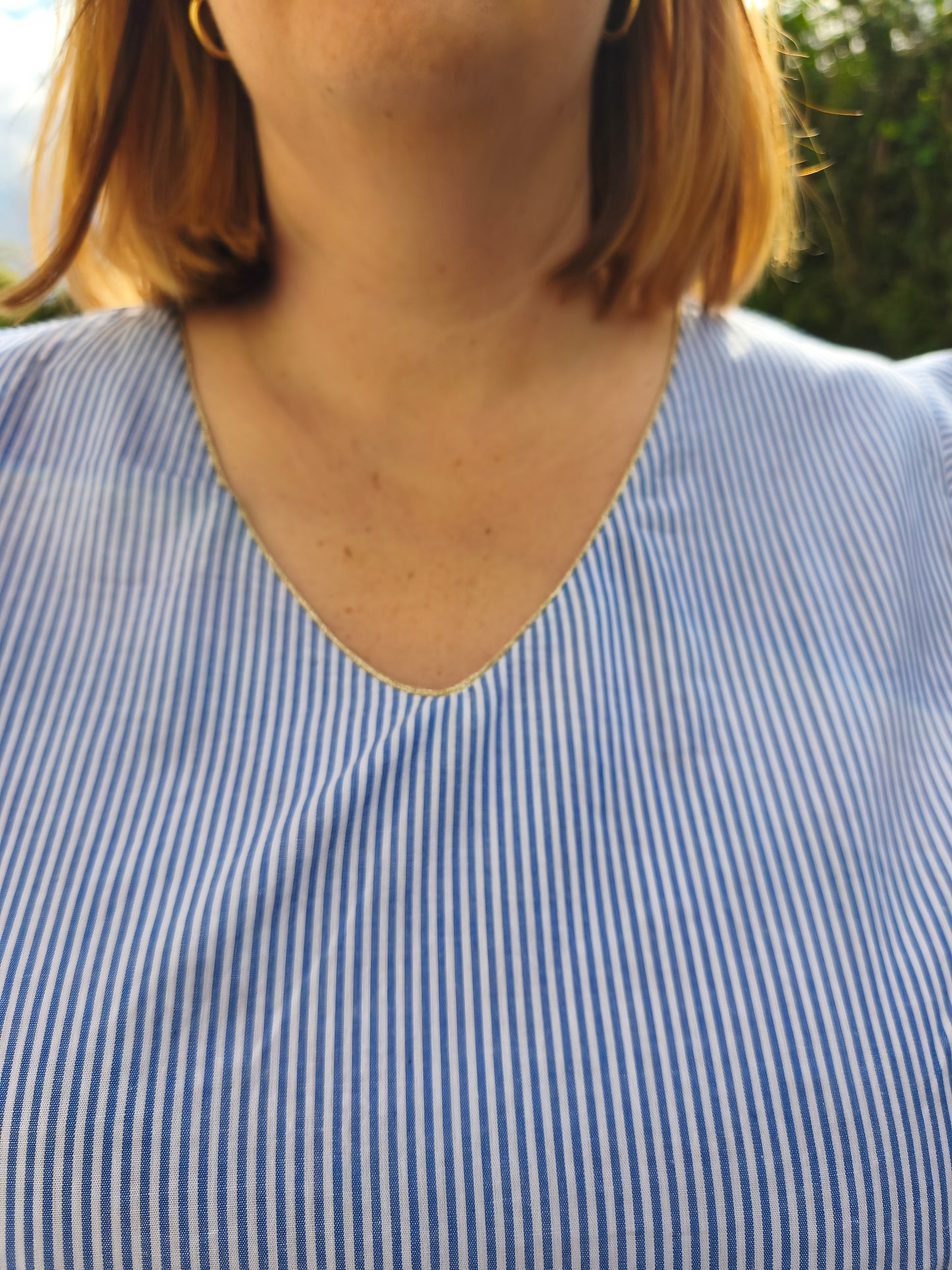 top rayures grande taille