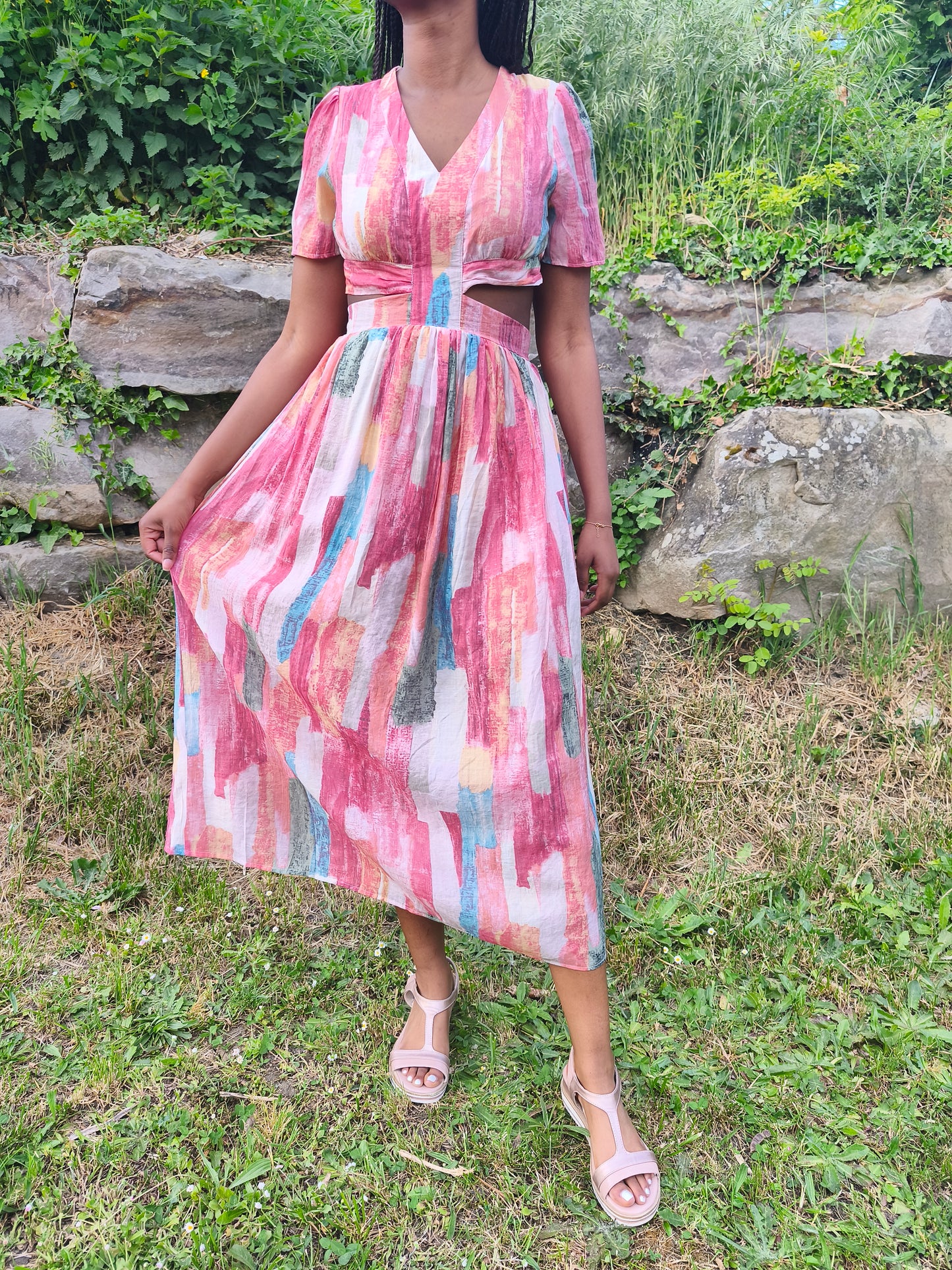 robe longue laçage dos