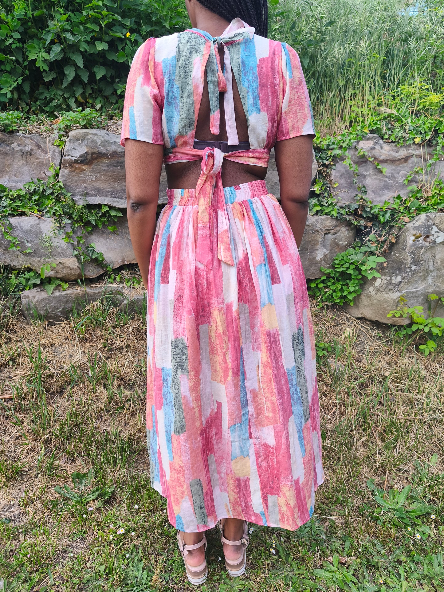 robe longue laçage dos