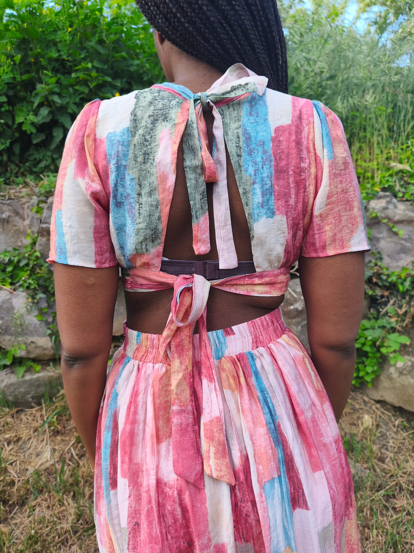 robe longue laçage dos