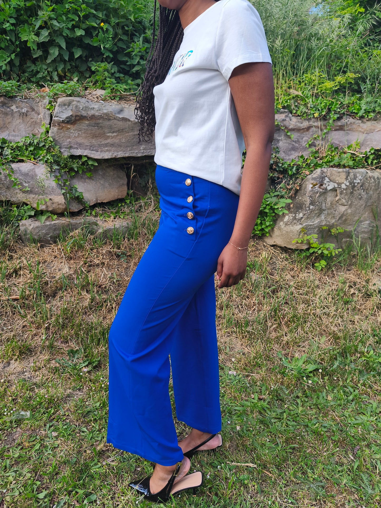 pantalon bleu roi