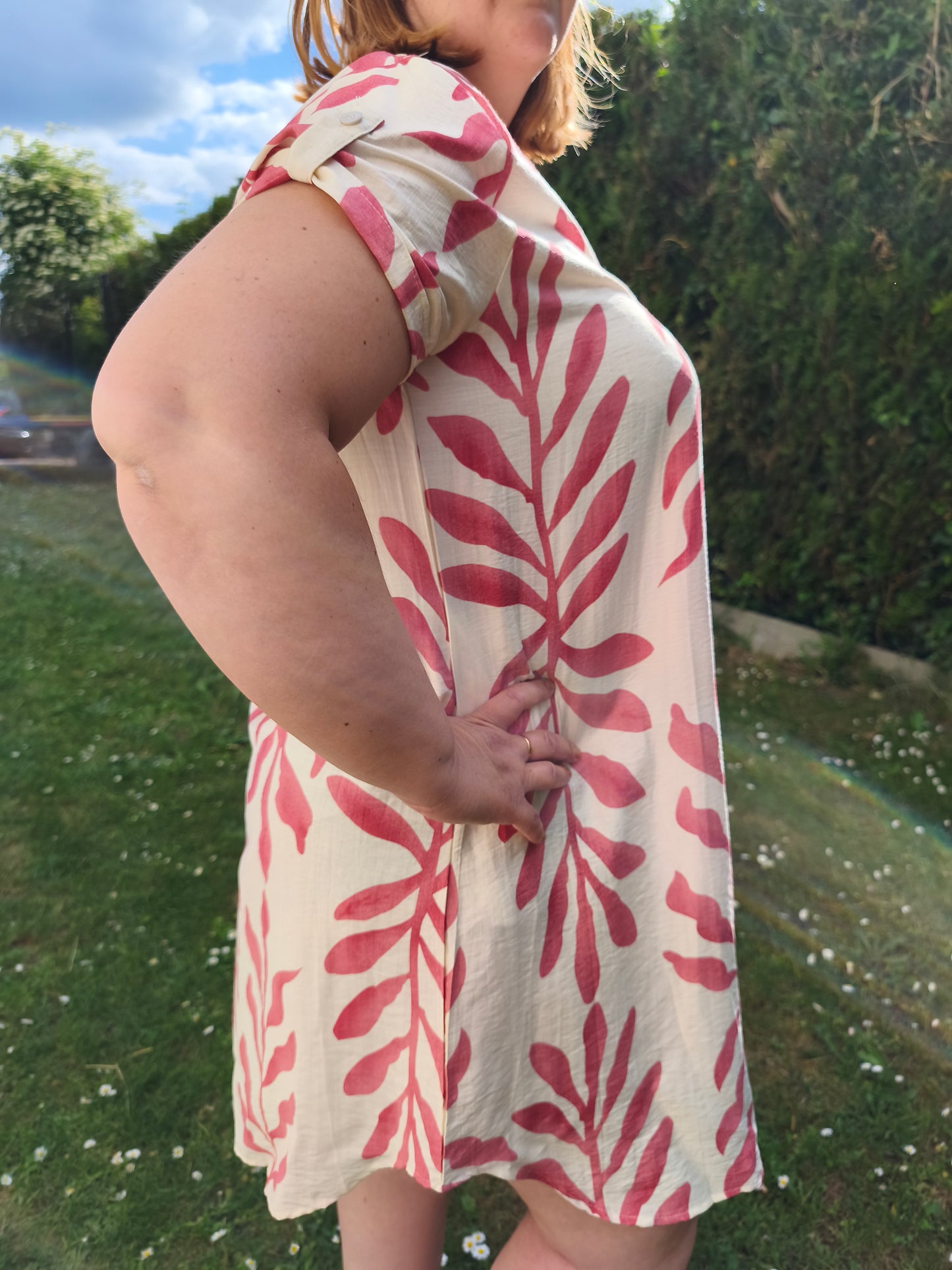 robe tunique rose grande taille
