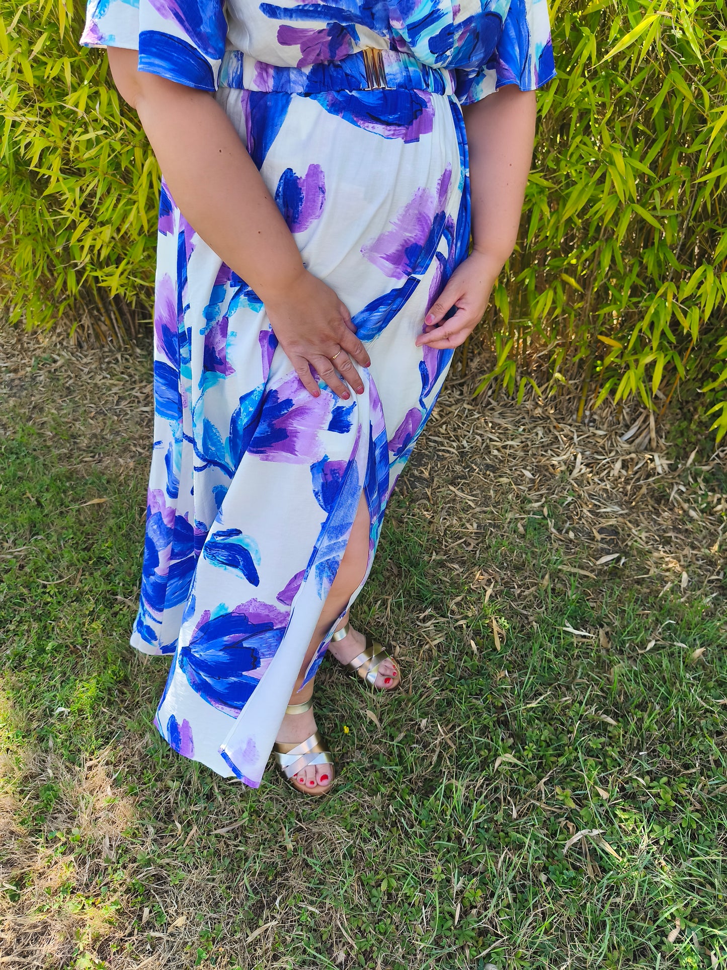 Robe fleurs violettes