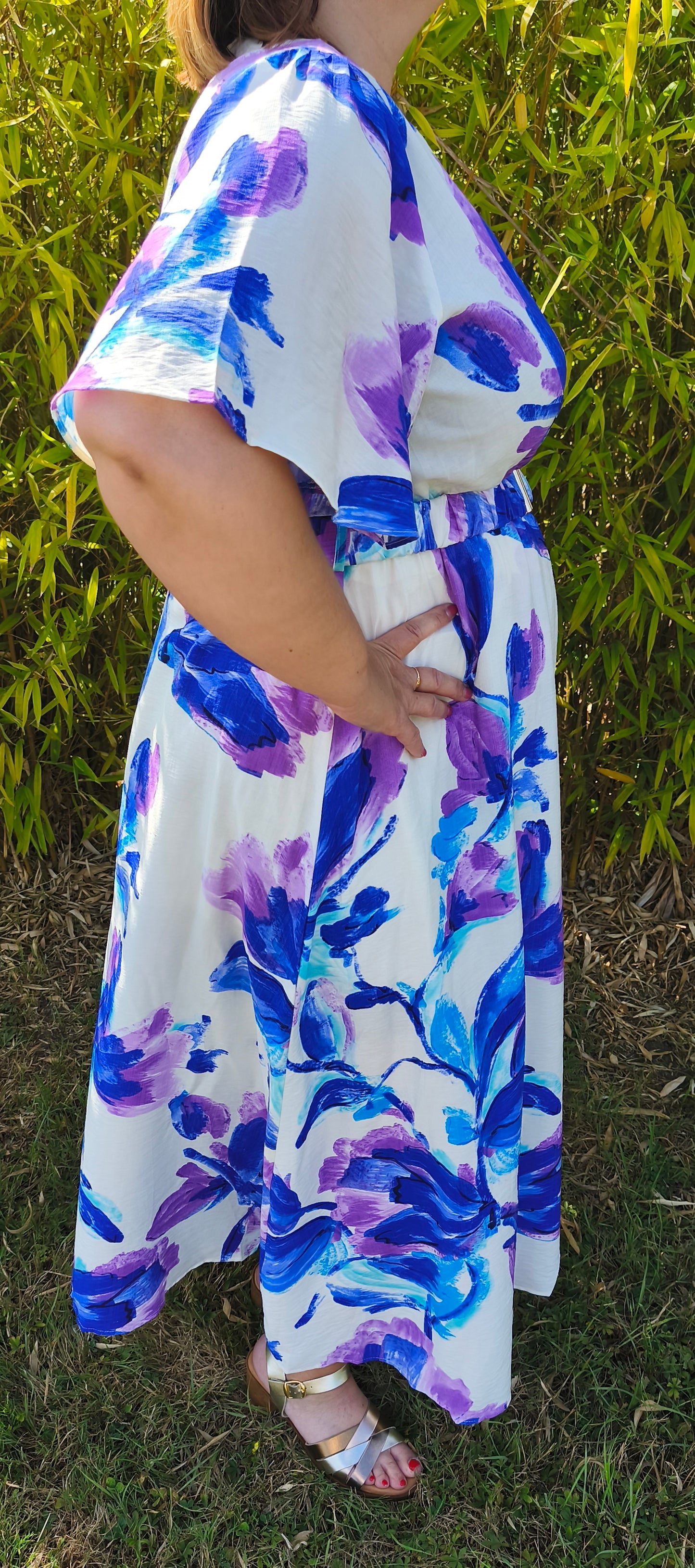 Robe fleurs violettes