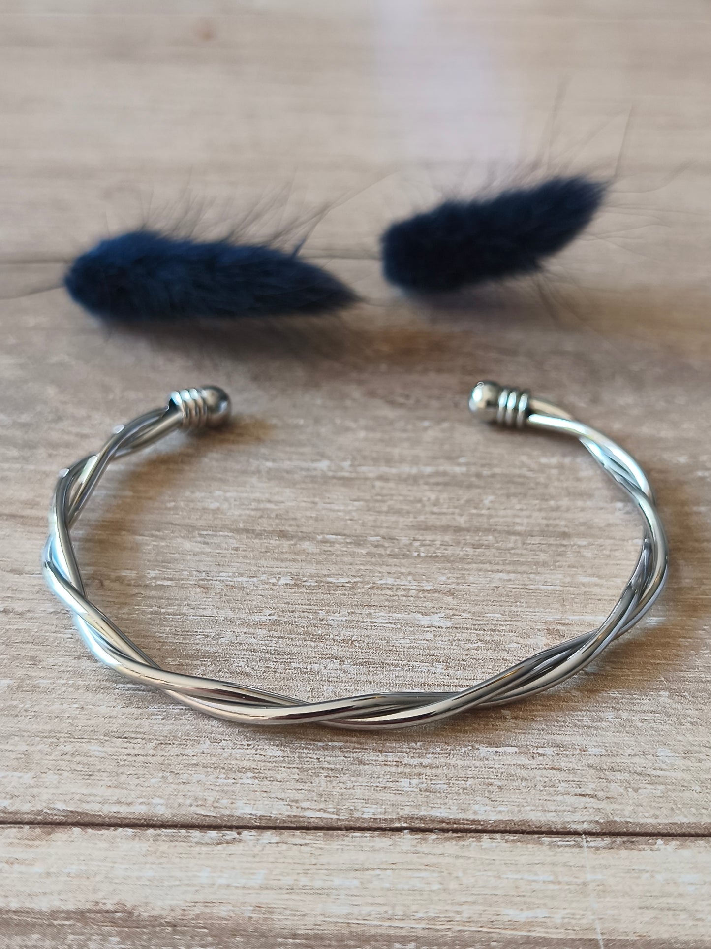 Bracelet torsadé argent