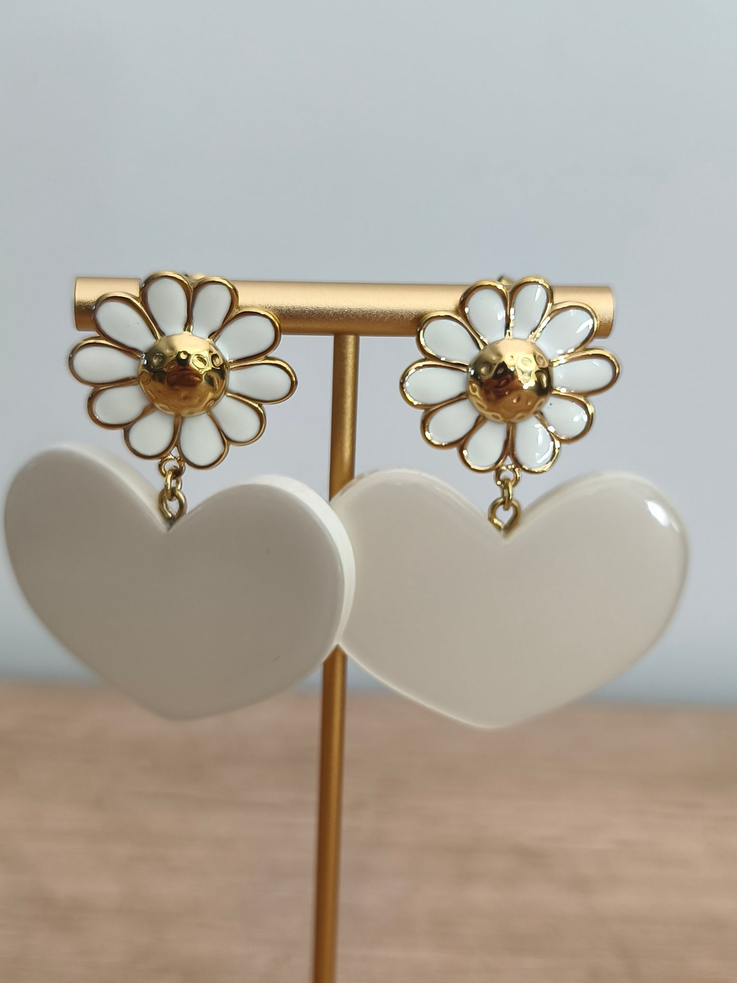 Boucles d'oreilles grands coeurs