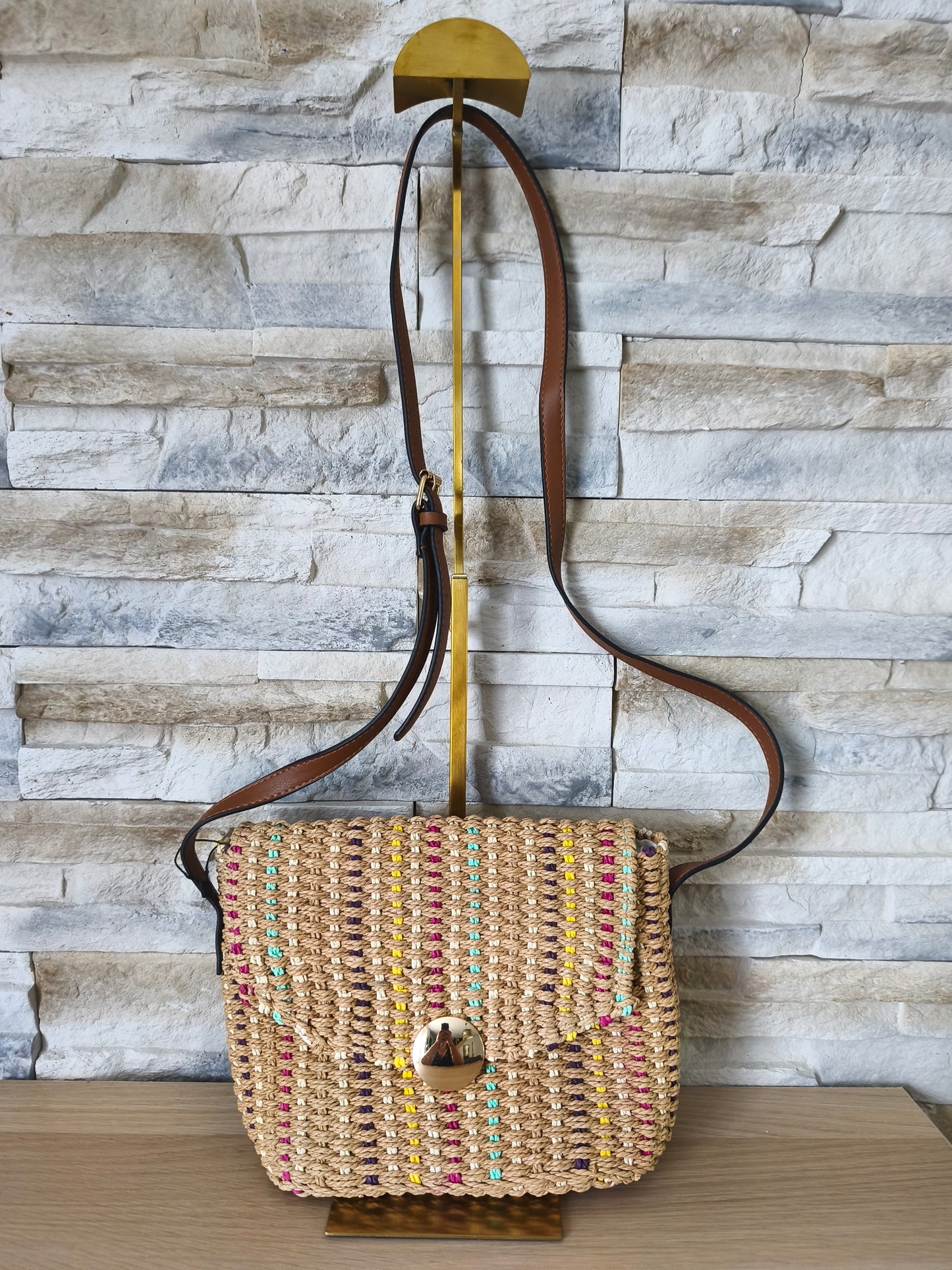 Sac bandoulière paille