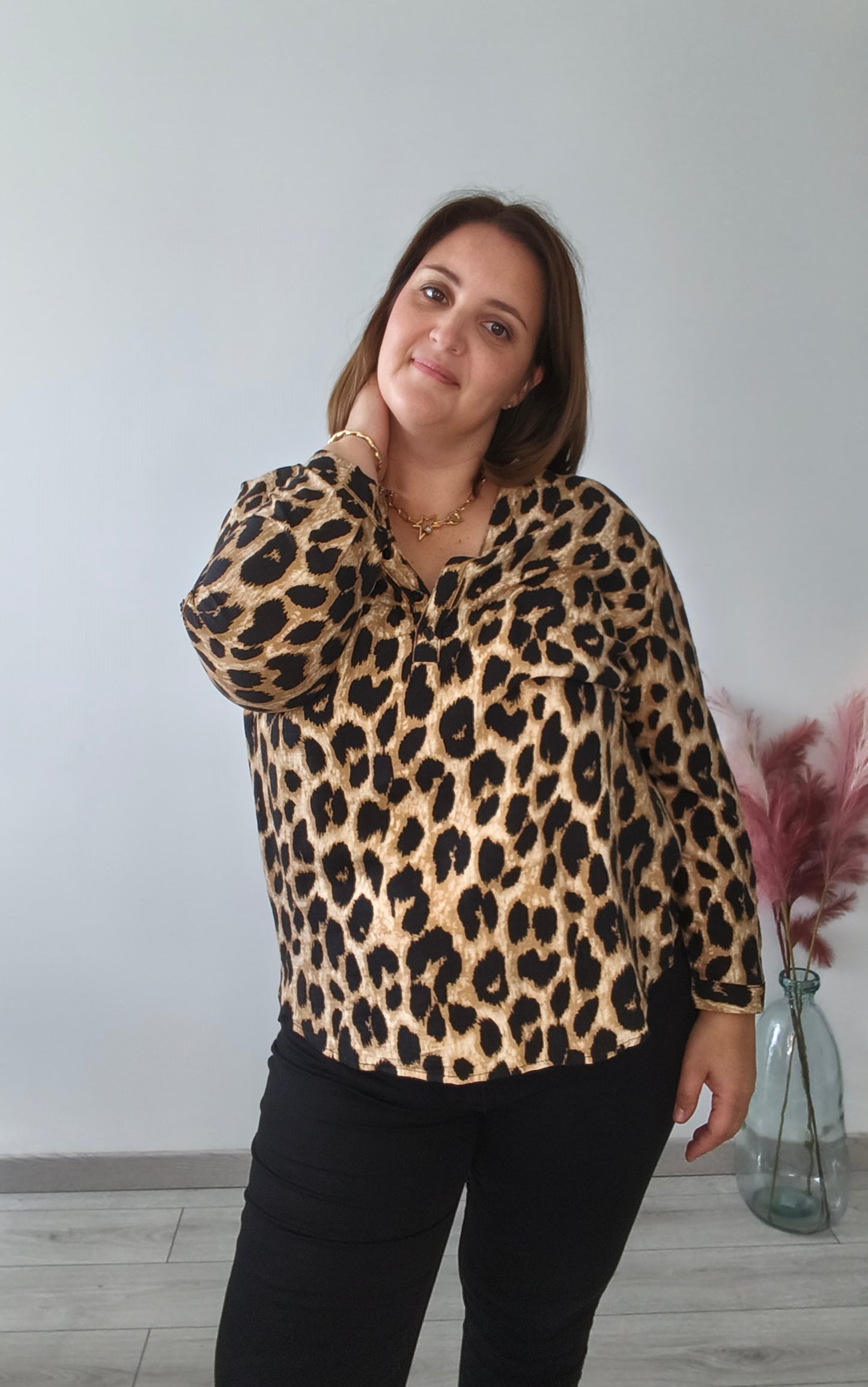 Blouse imprimée léopard