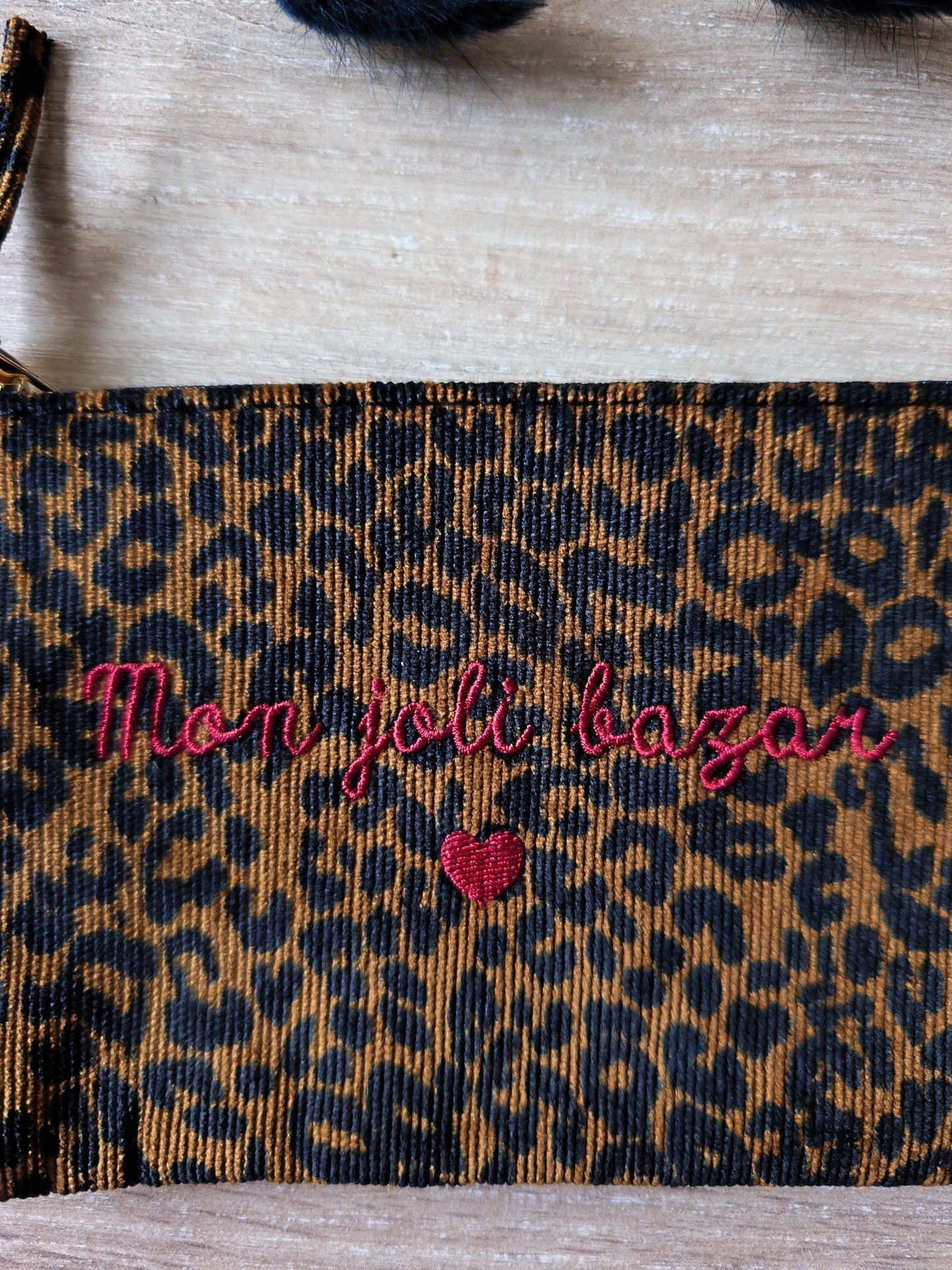 Pochette léopard "Mon joli bazar"
