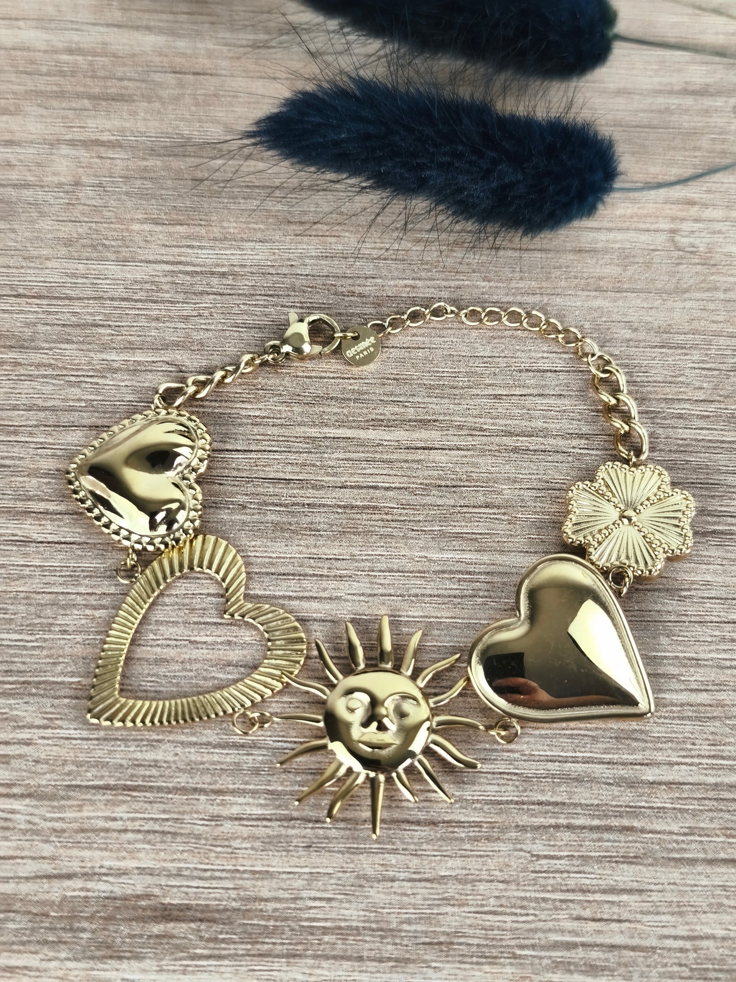 Bracelet charms doré