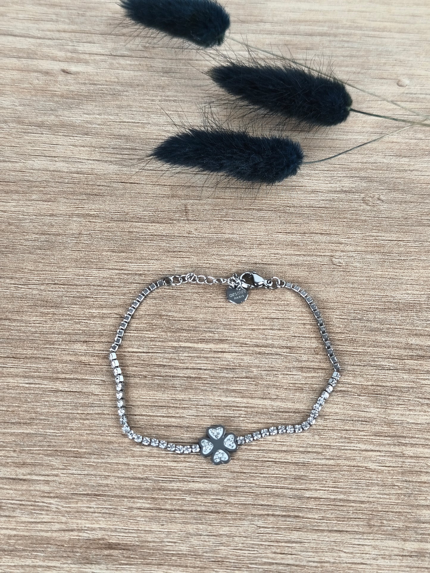 Bracelet trèfle étincelant