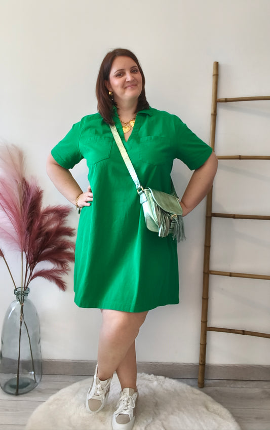 Robe courte verte