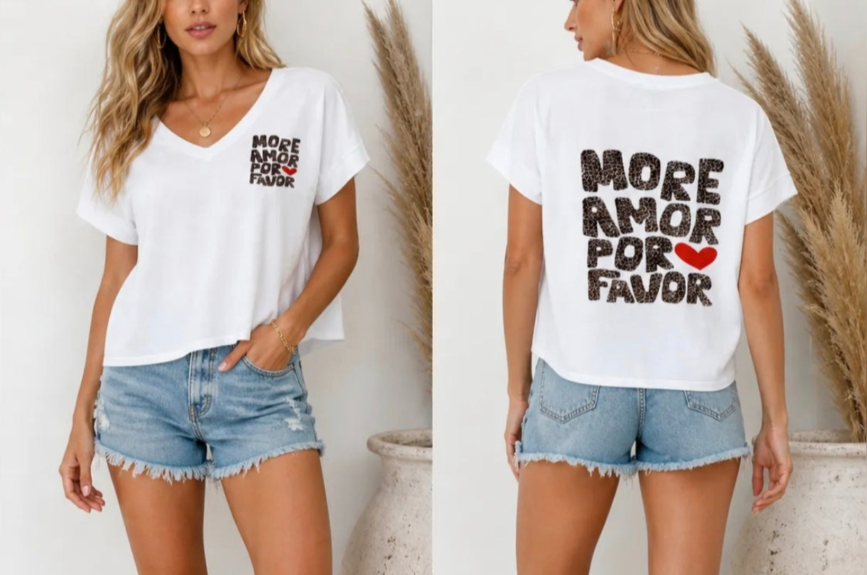 T-shirt MORE AMOR POR FAVOR