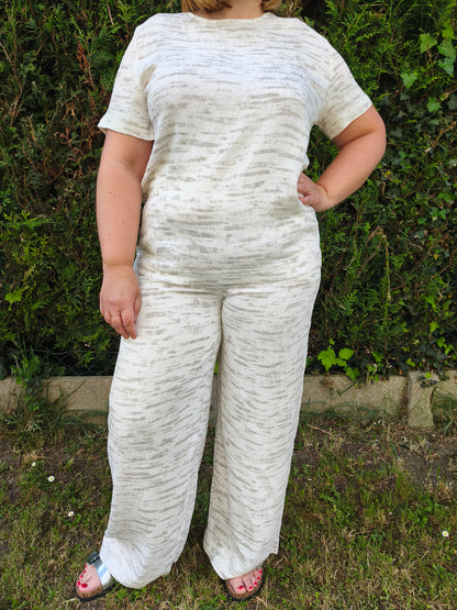 ensemble beige grande taille