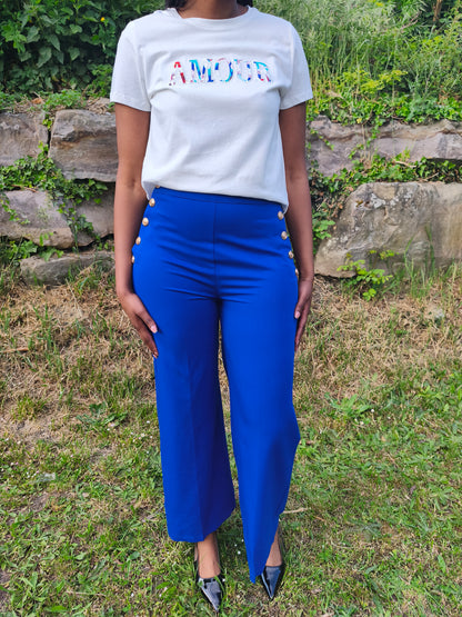 pantalon bleu roi