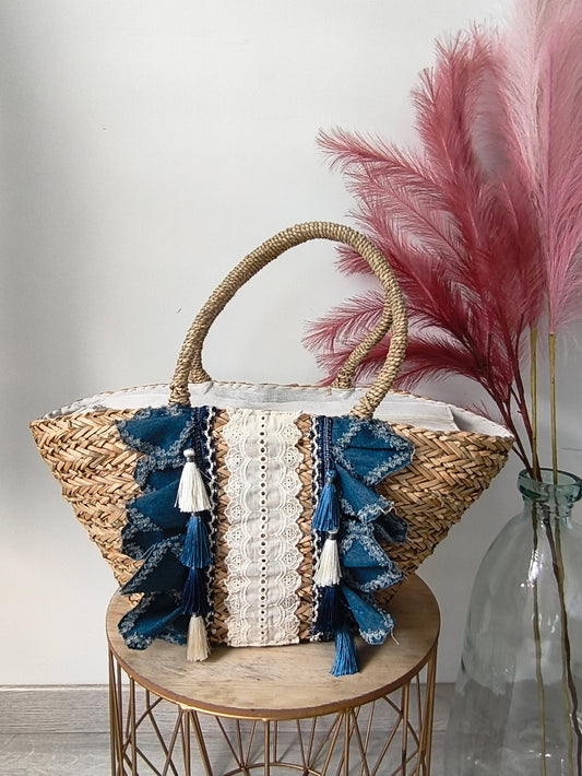 sac entièrement en paille ,idéal pour l'été ,la plage ou le shopping