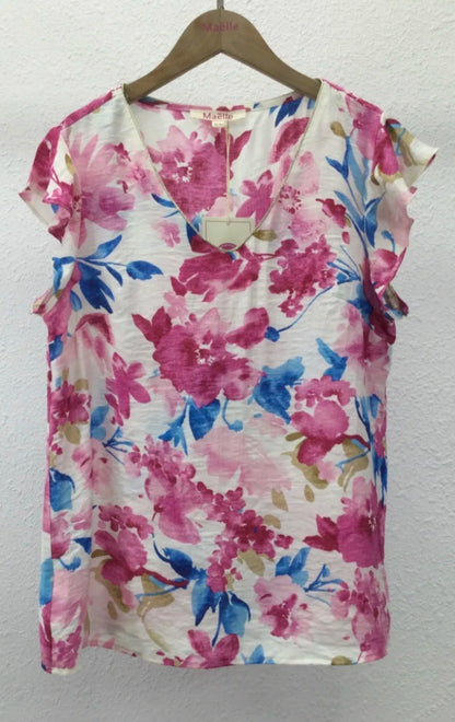 Top floral rose