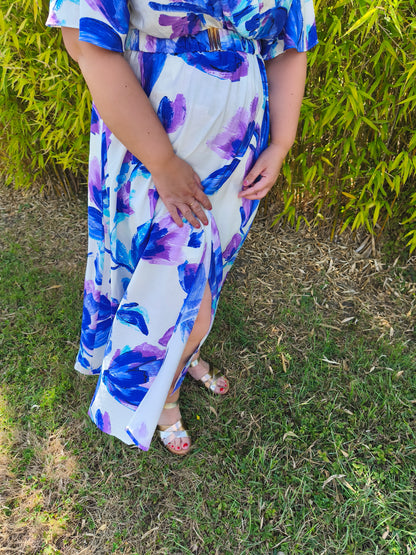 Robe fleurs violettes