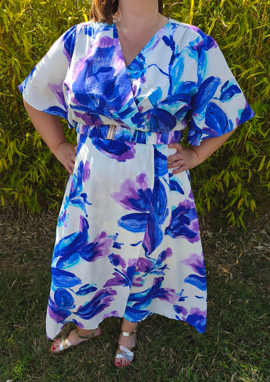 Robe fleurs violettes