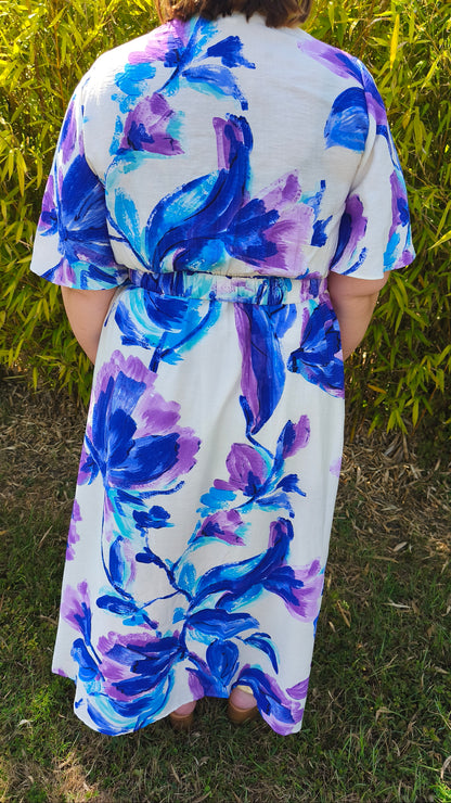 Robe fleurs violettes