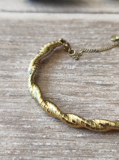 Bracelet torsadé doré