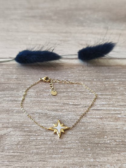 Bracelet étoile blanche