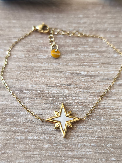 Bracelet étoile blanche