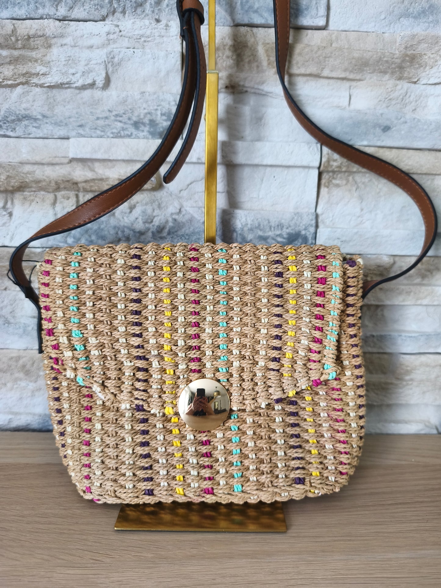 Sac bandoulière paille