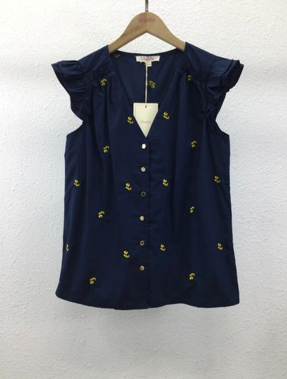 Blouse bleu marine