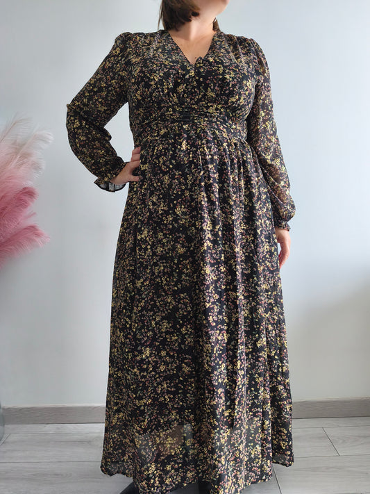 Robe longue petites fleurs