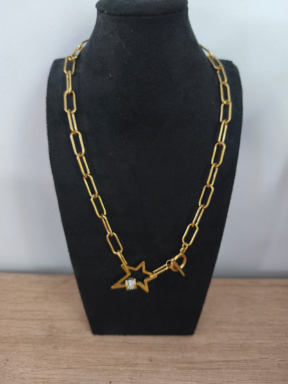 Collier étoile strass