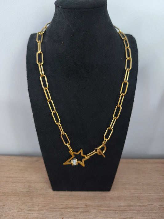 Collier étoile strass