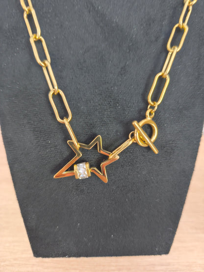 Collier étoile strass
