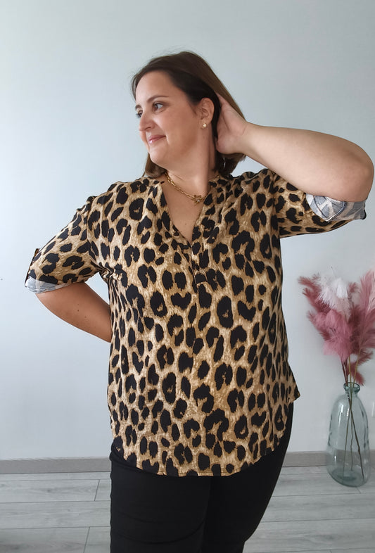 Blouse imprimée léopard