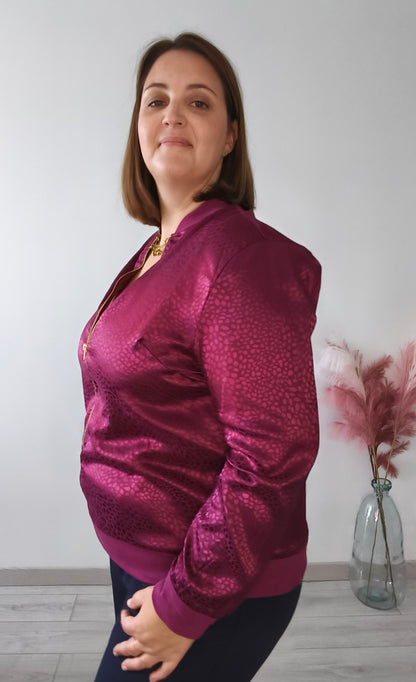 Bomber bordeaux satiné