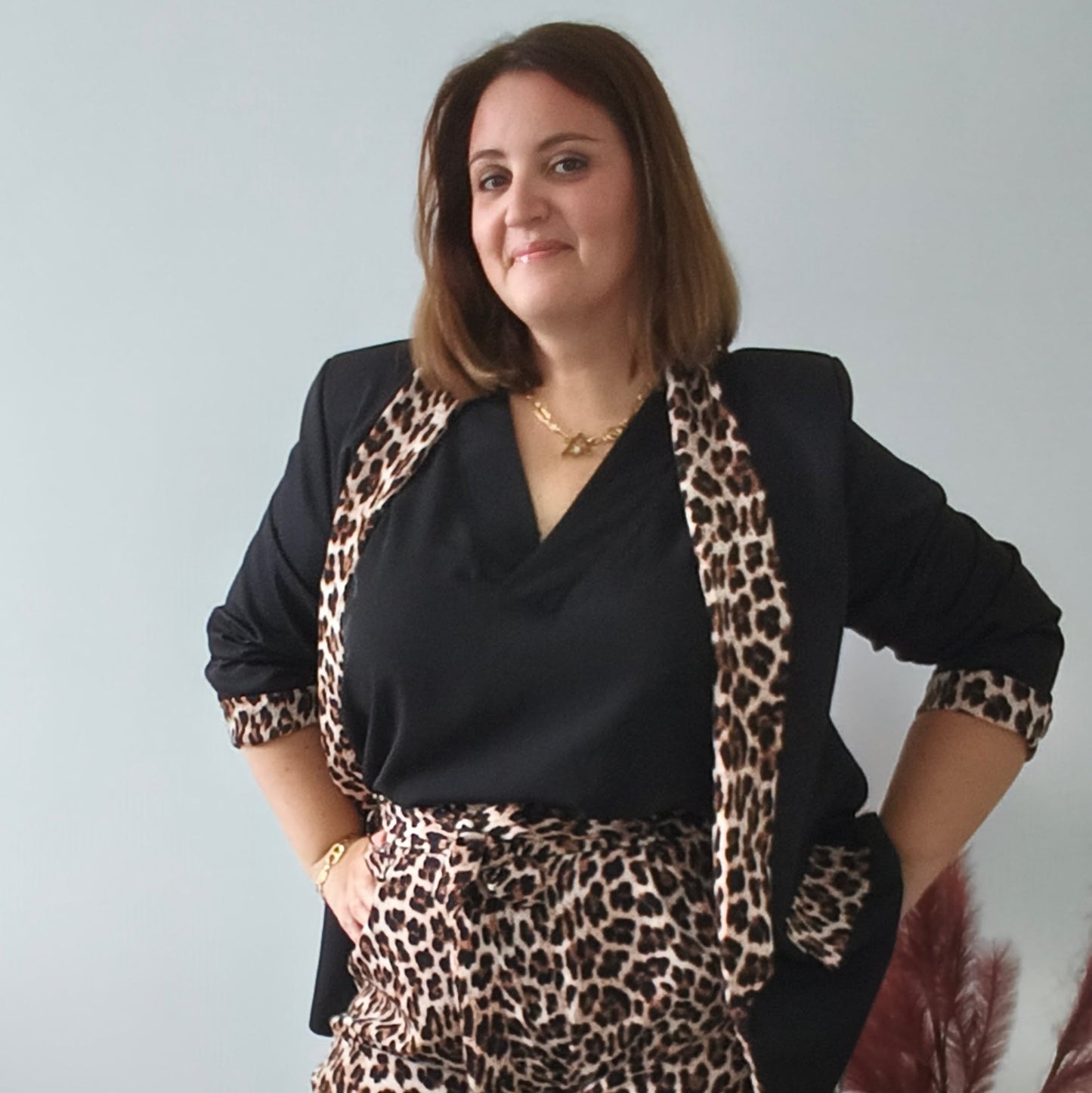 Pantalon Palazzo léopard