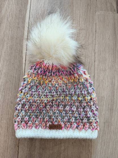 Bonnet crocheté multicolore