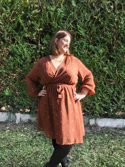 Robe femme courte Camel