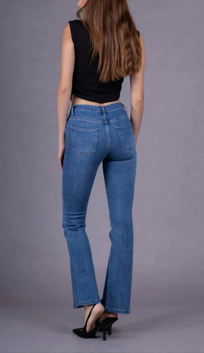 Jean bleu boutons poches