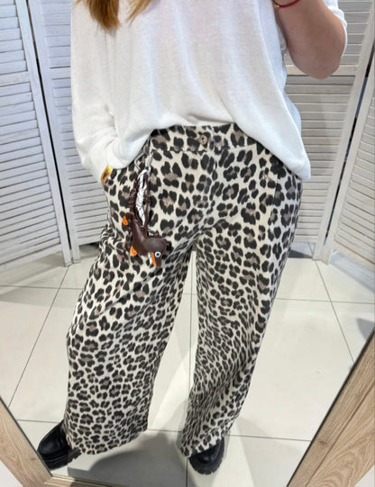 Pantalon léopard porte-clé