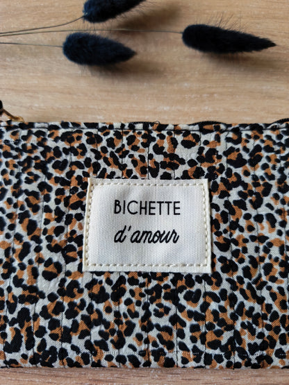 Pochette léopard "Bichette d'amour"