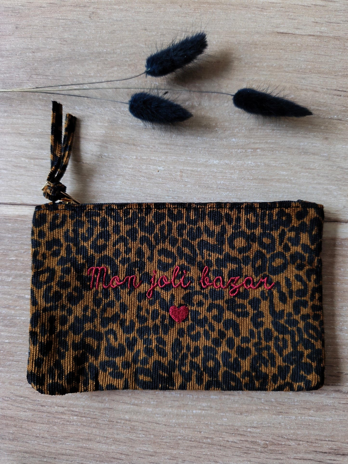 Pochette léopard "Mon joli bazar"