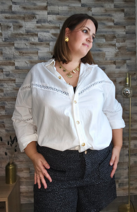 Chemise blanche large