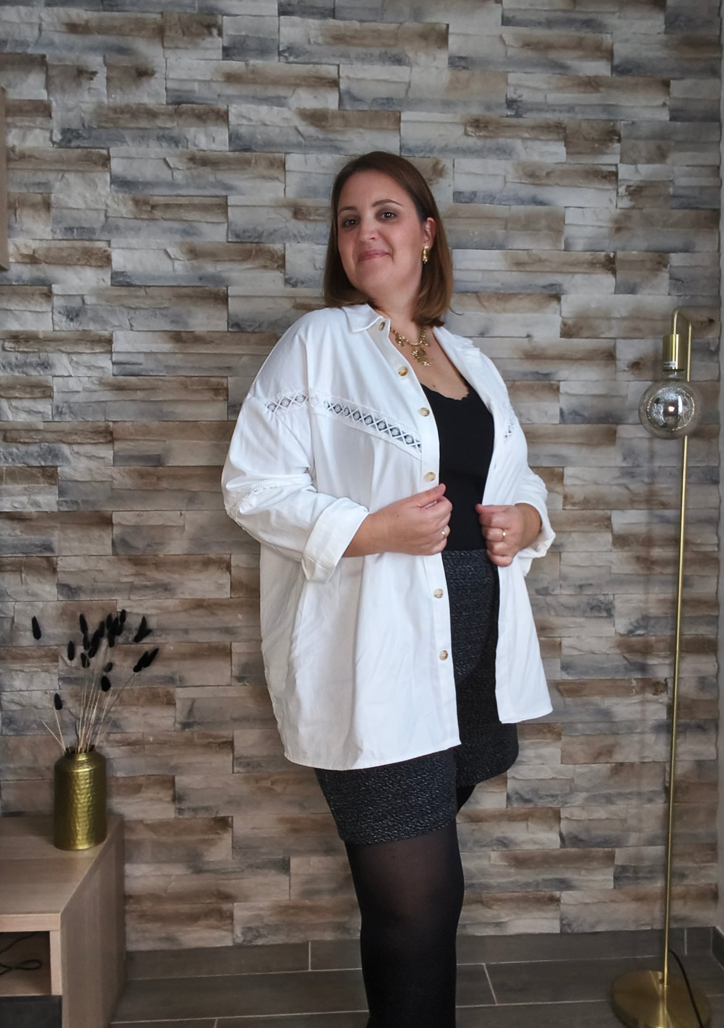 Chemise blanche large