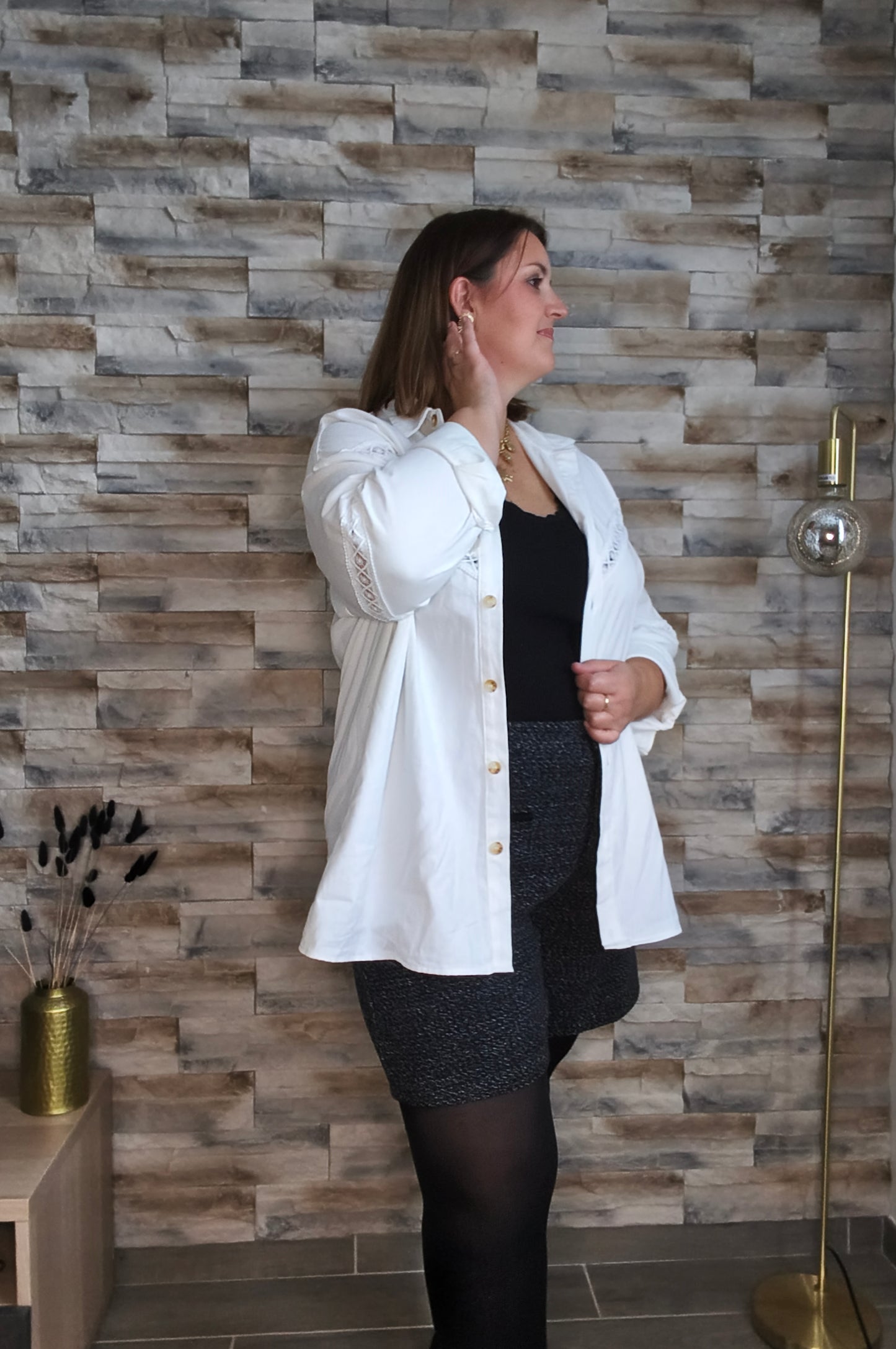 Chemise blanche large