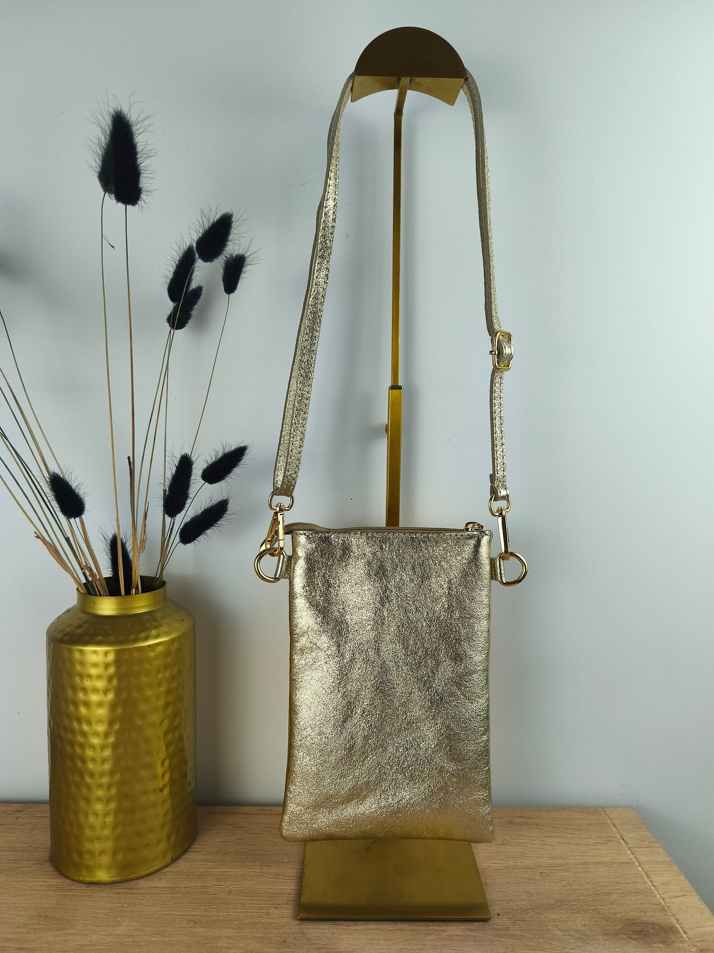 Petit sac bandoulière doré